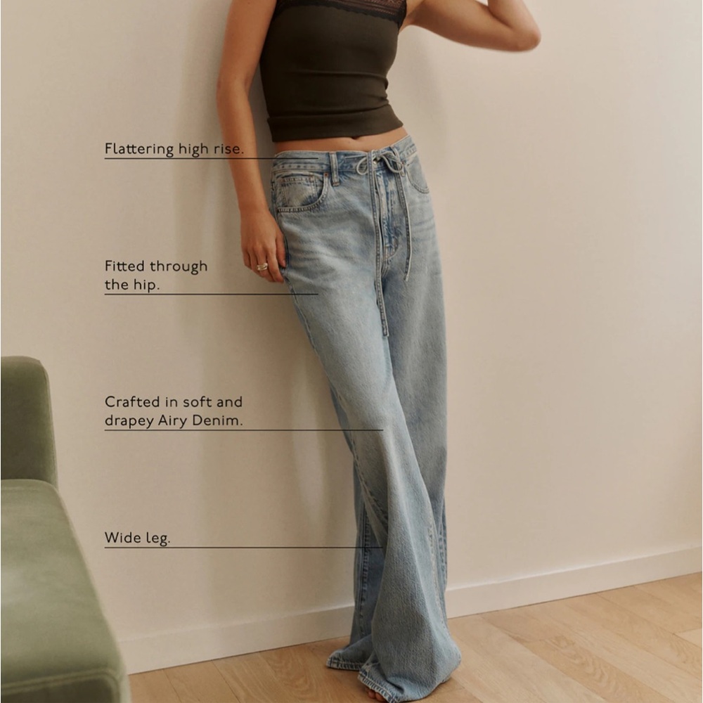 Madewell The Ultimate Wide-Leg Jean in Airy Denim